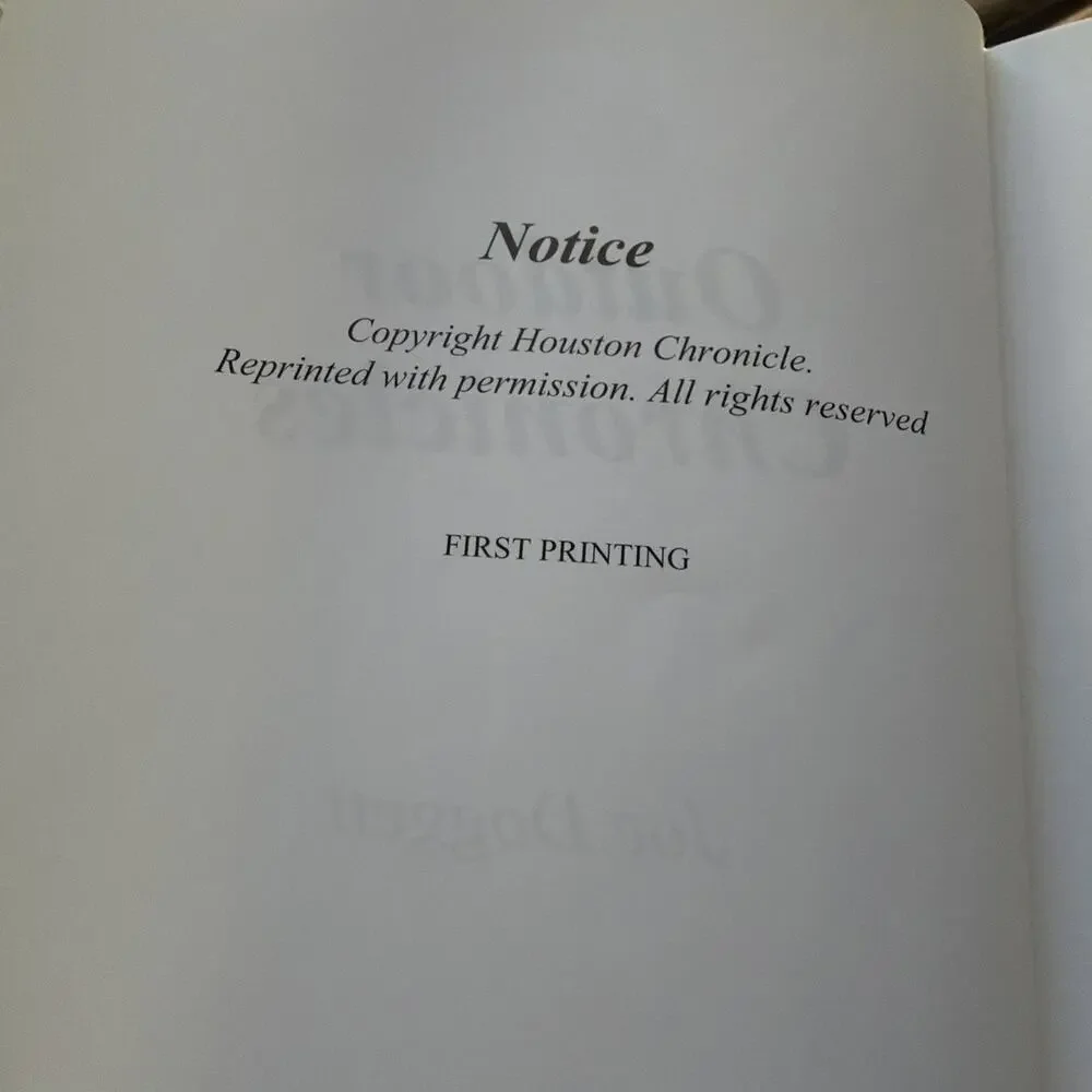 Outdoor Chronicles by‎ Joe Doggett • SIGNED
